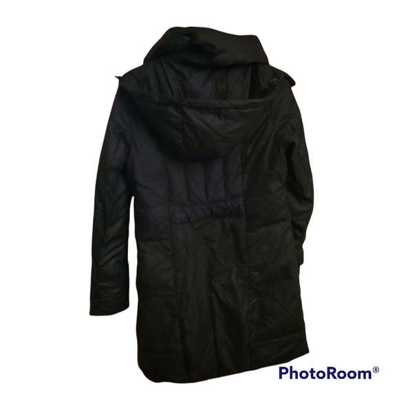 Cole Haan Black Hooded Puffer Coat - Picture 4 of 10